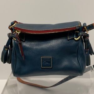 Dooney & Bourke Navy Crossbody with Gold Accents
